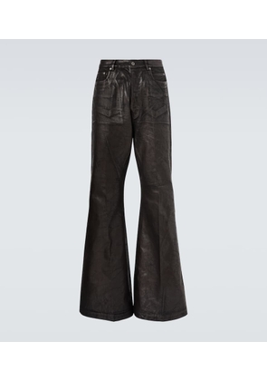 Rick Owens Coated wide-leg jeans