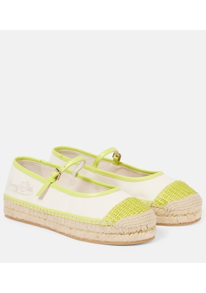 Jimmy Choo Aciel leather-trimmed canvas espadrilles
