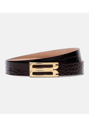 Victoria Beckham Croc-effect leather belt