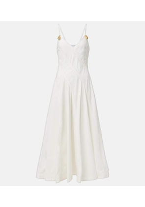 Bottega Veneta Paneled cotton-blend midi dress