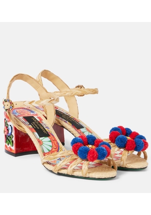 Dolce&Gabbana Taormina 60 embellished raffia sandals