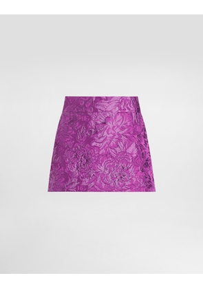 Dolce & Gabbana Brocade Miniskirt - Woman Skirts Purple 46