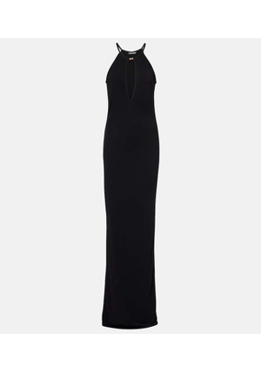 Tom Ford Cutout halterneck crepe jersey gown