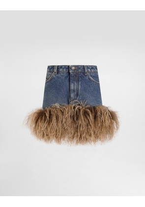 Dolce & Gabbana Denim Skirt - Woman Denim And Jeans Multi-colored 46