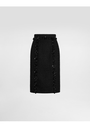 Dolce & Gabbana Stretch Mat Sheath Skirt - Woman Skirts Black 50