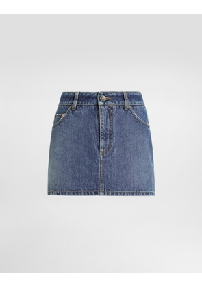 Dolce & Gabbana Denim Skirt - Woman Denim And Jeans Multi-colored 46