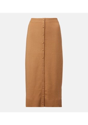 Victoria Beckham Wool-blend midi skirt