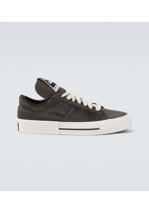 Rick Owens x Converse calf hair sneakers