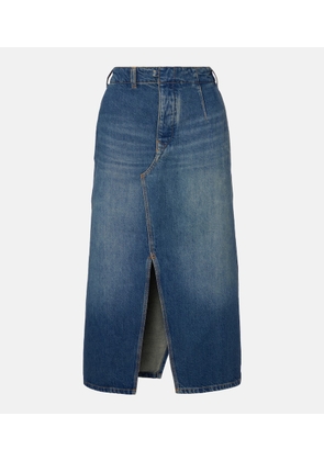 Victoria Beckham Asymmetric denim midi skirt