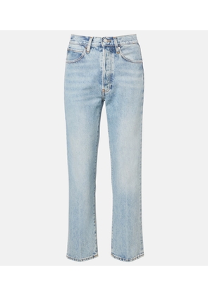 Frame The Vertical Crop high-rise straight jeans