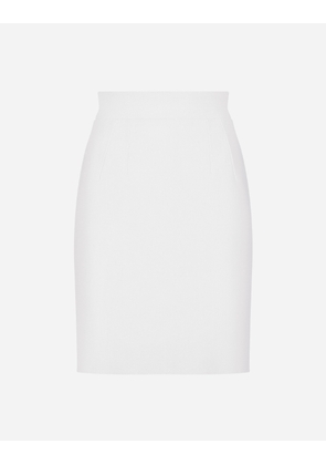 Dolce & Gabbana Straight-cut Wool Midi Skirt - Woman Skirts White 44