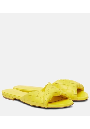 Bottega Veneta Blink Intrecciato leather slides