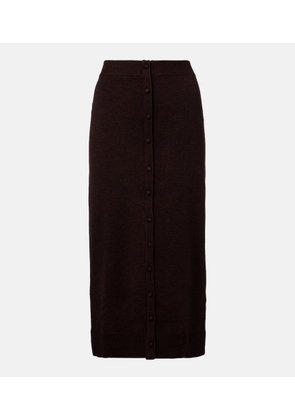 Victoria Beckham Knitted wool-blend midi skirt