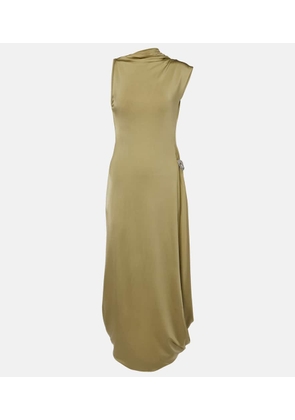 Victoria Beckham Embellished satin midi dress