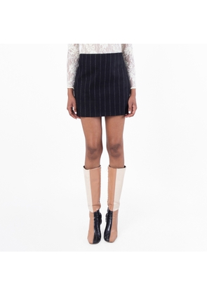 Anine Bing Tierra Mid-Rise Pinstripe Skirt