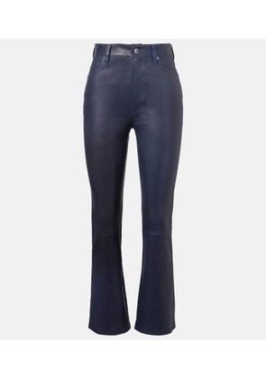 Frame Reboot Crop leather bootcut pants