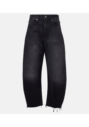 Frame Bubble Crop high-rise barrel-leg jeans