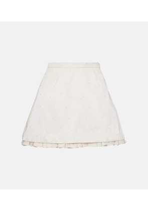 Clio Peppiatt Camelia embellished miniskirt