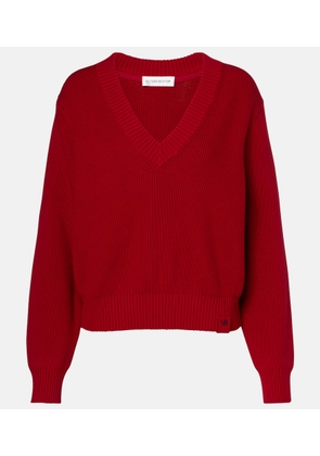 Victoria Beckham Ribbed-knit cotton and silk-blend sweater