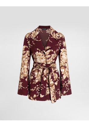 Dolce & Gabbana Rose-print Charmeuse Vanity Shirt - Woman Shirts And Tops Print 36