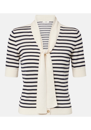 Frame The Sailor striped tie-neck sweater