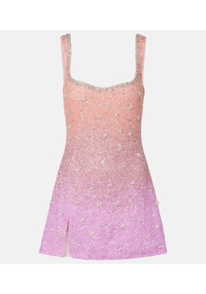 Clio Peppiatt Crystal beaded minidress