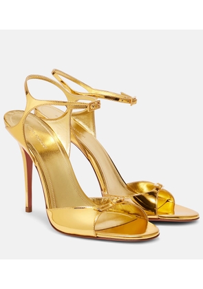 Amina Muaddi Adut 105 metallic leather sandals