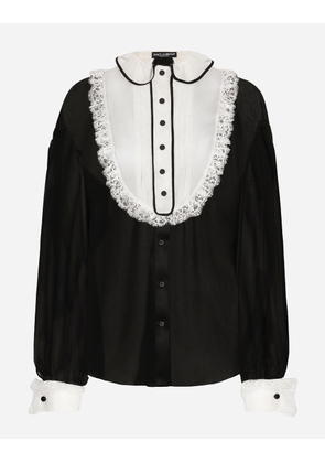 Dolce & Gabbana Camicia - Woman Shirts And Tops Black Silk 48