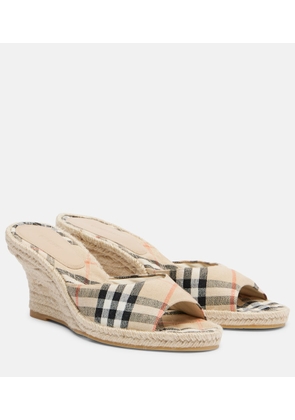 Burberry Burberry Check espadrille wedges