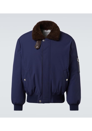 Brunello Cucinelli Shearling-trimmed bomber jacket