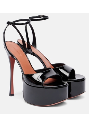 Amina Muaddi Aya 155 patent leather platform sandals