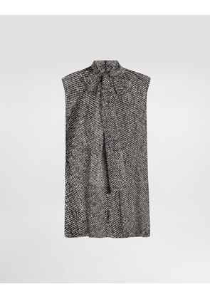 Dolce & Gabbana Damier-print Chiffon Shirt - Woman Shirts And Tops Multicolor 44