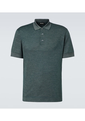 Zegna Cotton and silk polo shirt