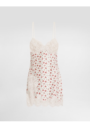 Dolce & Gabbana Small Rose-print Slip Dress - Woman Dresses Multicolor 52