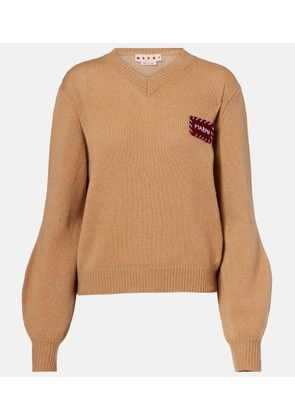 Marni Patch-applique cashmere sweater