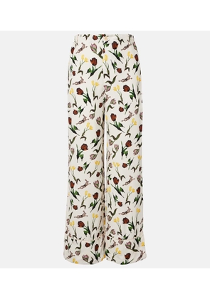 Marni Printed silk palazzo pants