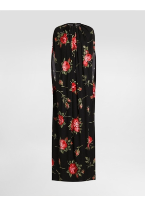 Dolce & Gabbana Rose Bouquet-print Tunic Dress - Woman Dresses Multicolor 40