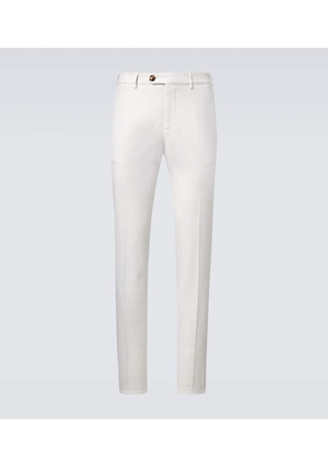 Brunello Cucinelli Cotton gabardine slim pants