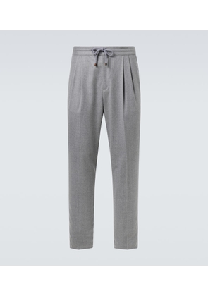 Brunello Cucinelli Virgin wool flannel straight pants