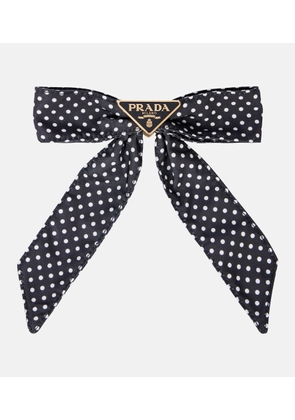 Prada Bow-detail polka-dot hair clip