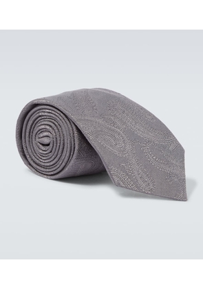 Brunello Cucinelli Paisley silk twill tie