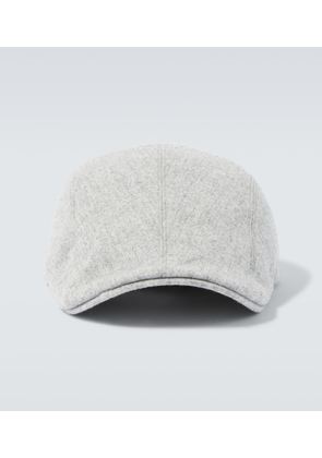 Brunello Cucinelli Embroidered virgin wool flannel cap