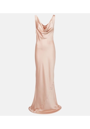 Norma Kamali Draped satin gown