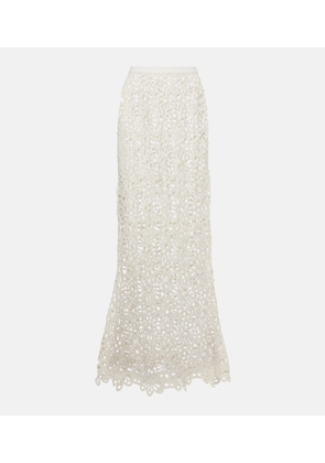 Norma Kamali Obie floral lace maxi skirt