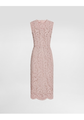 Dolce & Gabbana Cordonetto Lace Dress - Woman Dresses Pink 40