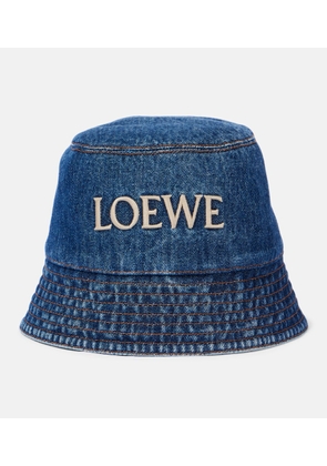 Loewe Paula's Ibiza logo denim bucket hat