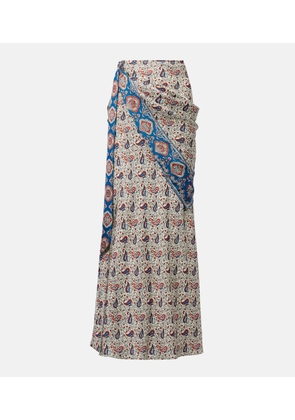 Rabanne Paisley satin maxi skirt