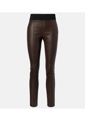 Brunello Cucinelli Leather slim pants