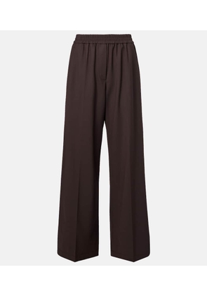 Brunello Cucinelli Wool-blend high-rise wide-leg pants