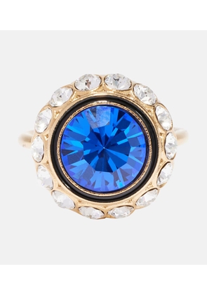 Valentino VLogo crystal-embellished ring